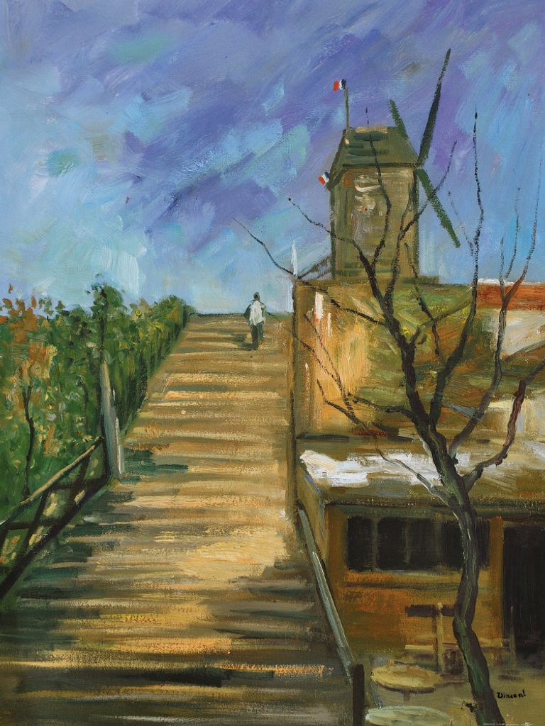 Vincent Van Gogh Kunstdruck Bild - Windmühle Auf Dem Montmartre, 1886 (80 x 60 cm)