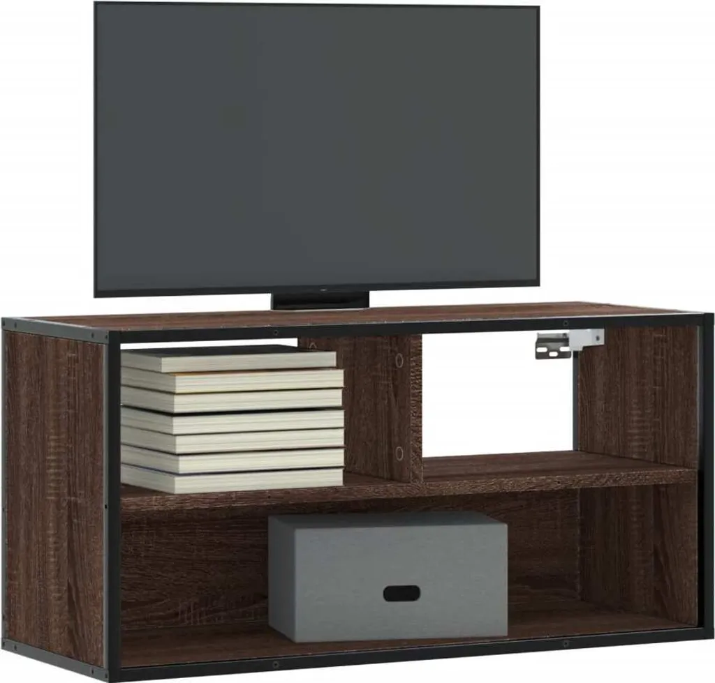 Porta TV Maison Exclusive Rovere Marrone 80cm - Design Industrial Chic
