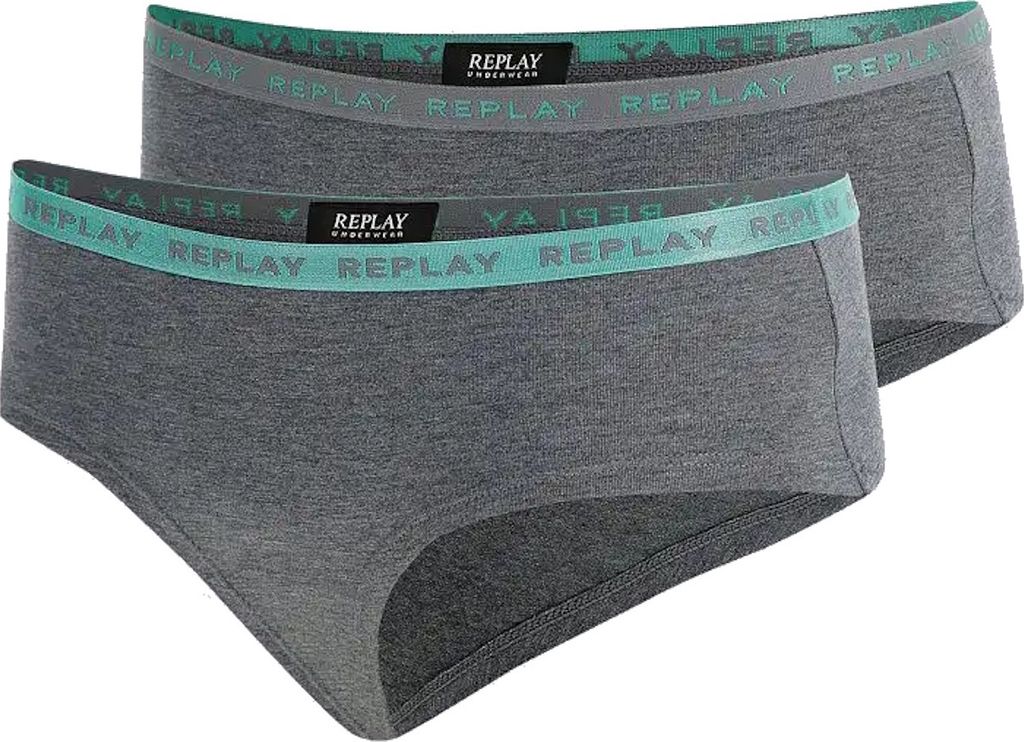Replay Unterhose Damen-Slip mit Logo-Bund 2er Pack