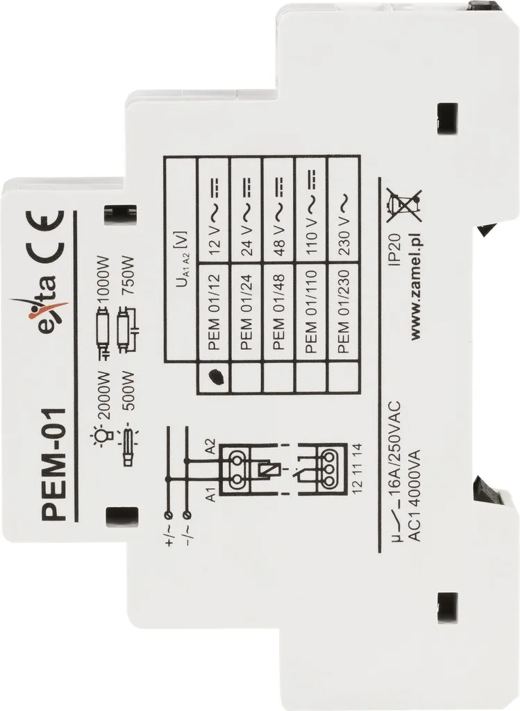 Relais 12V AC/DC 16A PEM-01/012 : sécurisez vos circuits de puissance