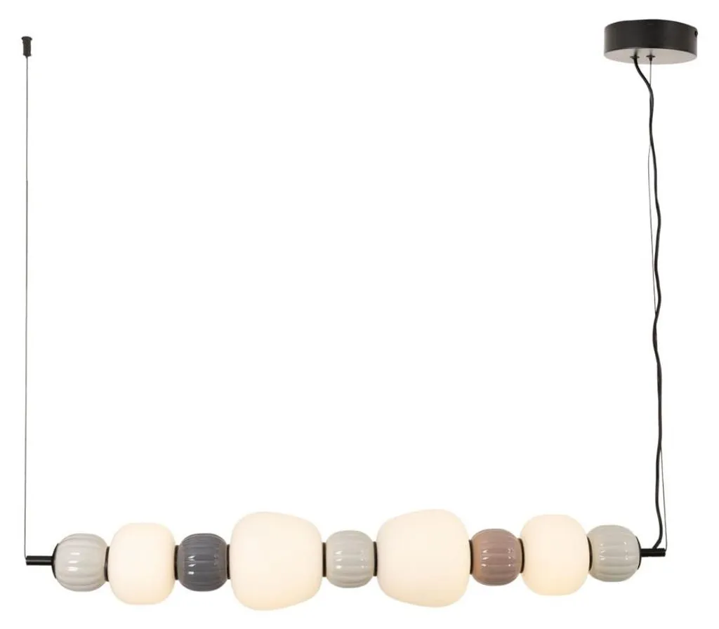 Lustre LED design en verre rainuré MODERN 32W pour salon et cuisine
