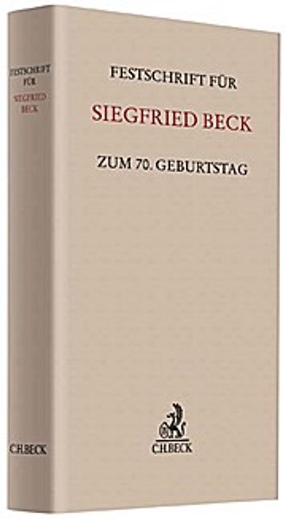 Festschrift für Siegfried Beck zum 70. Geburtstag