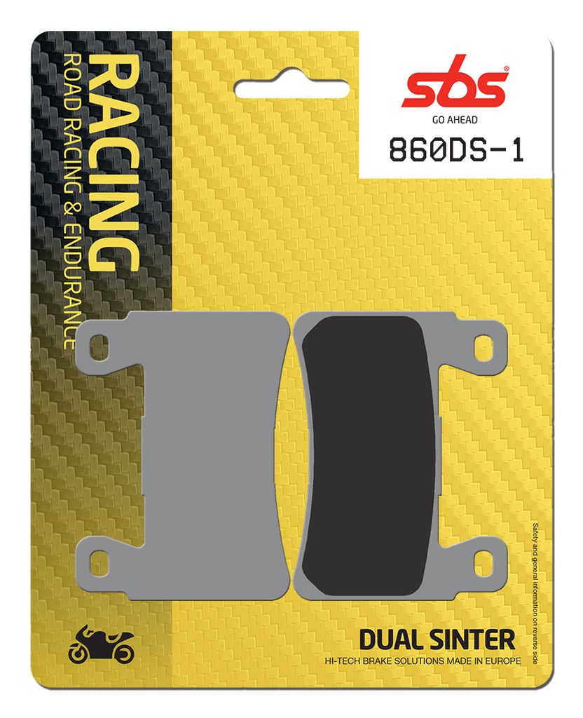 Bremsbelag SBS 860DS-1 (Satz pro Scheibe) Road Racing Endurance (Giftiger Biss)
