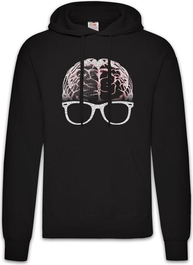 Urban Backwoods Nerd Brain, Herren Hoodie, Farbe: Schwarz, Größe: L