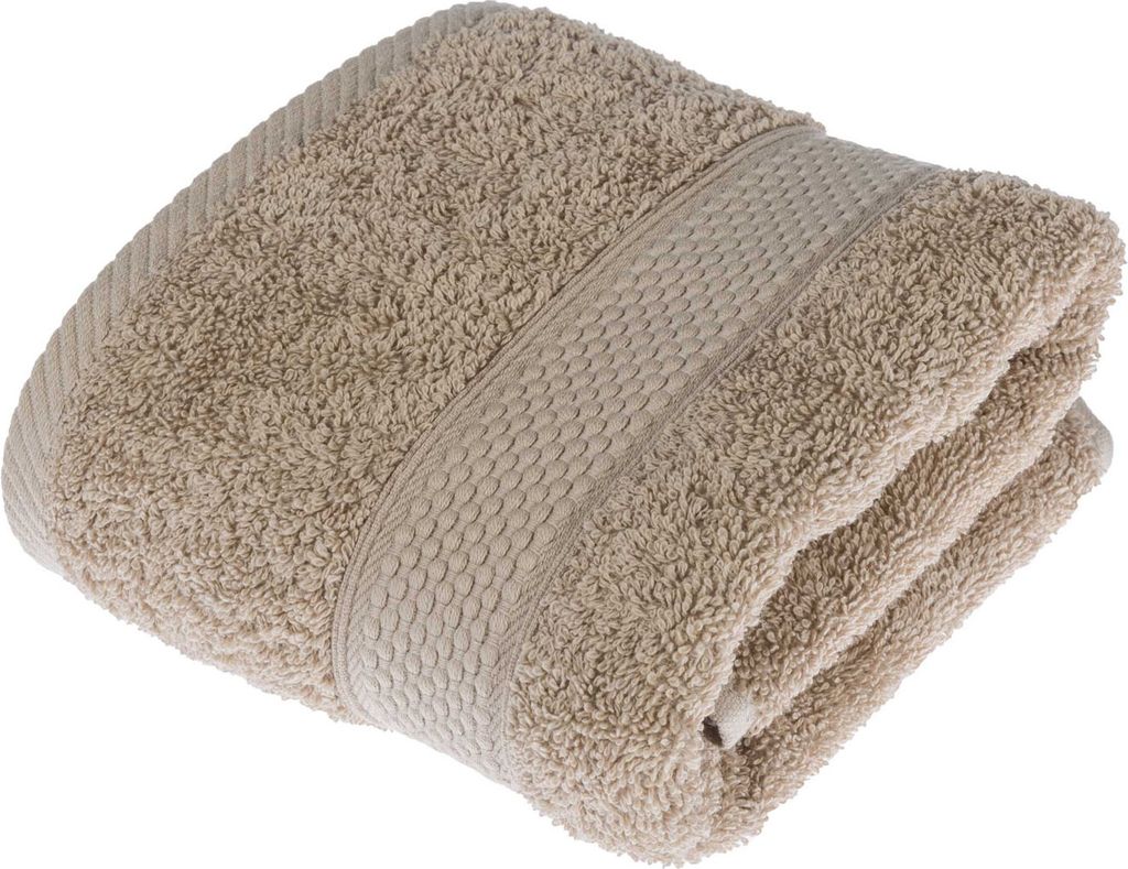 HOMESCAPES Frottee Handtuch 100% Baumwolle Handtuch 50x90cm - beige
