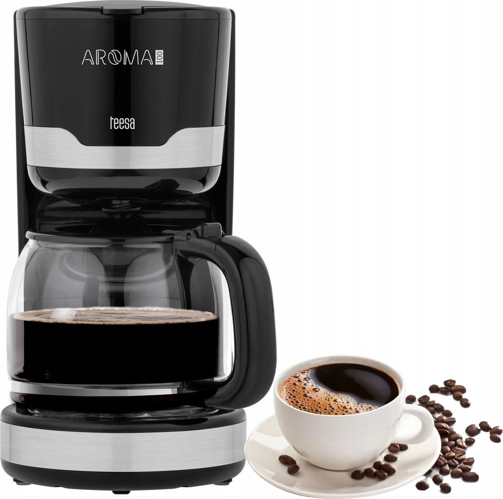 Teesa Aroma Kaffeemaschine, 1,5L, 1000W, Glaskanne - Perfekter Kaffee