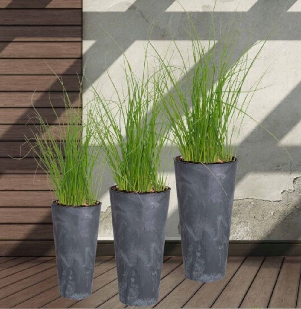Květináč Tubus Effect tmavě šedý 25 cm Zdjęcie produktu 13