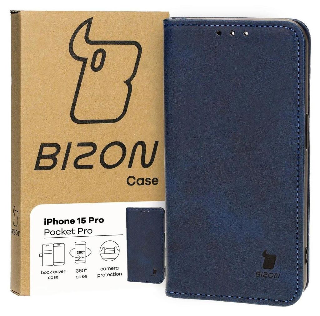 Bizon Case Pocket Pro Apple iPhone 15 Pro marineblau