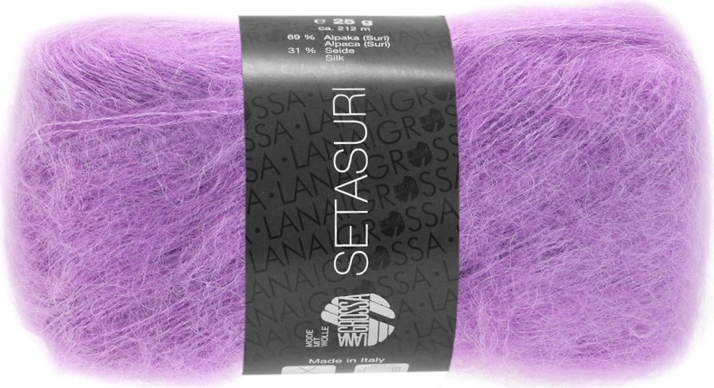 Lana Grossa SETASURI 25 g feines Lace-Garn aus Alpaka und Produktbild 