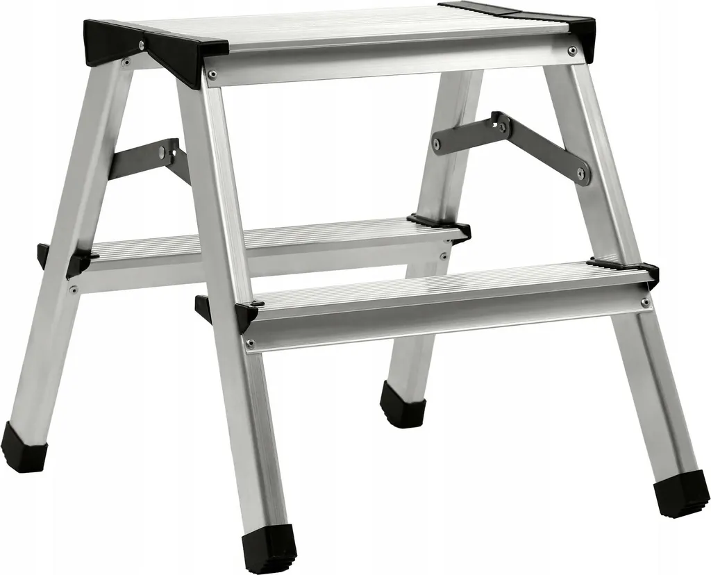 Escabeau pliable 2 marches en aluminium - Charge 125 kg - Modèle Pro S2
