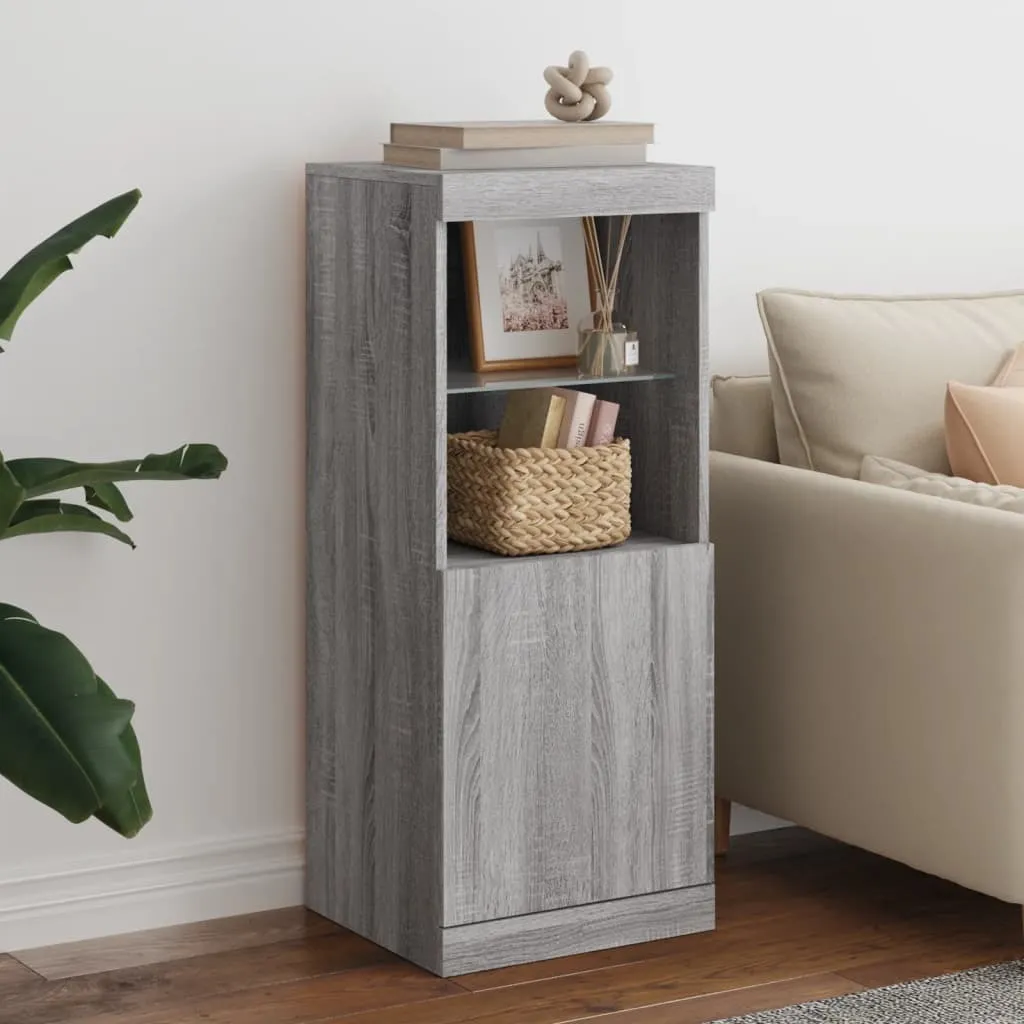 vidaXL Credenza LED Grigio Sonoma 41x37x100 cm | Mobile Moderno Soggiorno