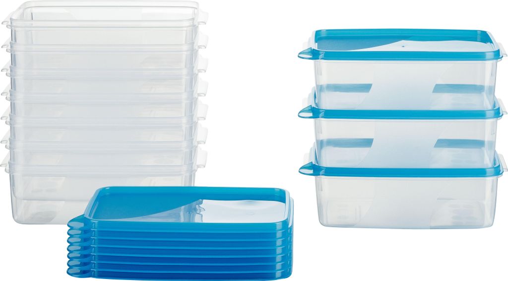 MiraHome Vorratsdosen Sets verschiedene Größen rechteckig blau – Vorratsdosen mit Deckel Luftdicht – Gefrierdosen für Mealprep – Austrian ...