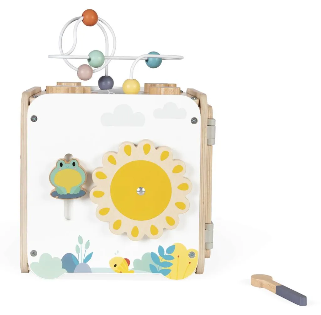 Pure - Grand Cube Multi-Activités en Bois Naturel pour Éveil Bébé - 3