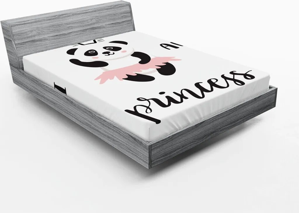 Lenzuolo Sotto ABAKUHAUS 180x200 Panda con Tutù Rosa - Offerta!