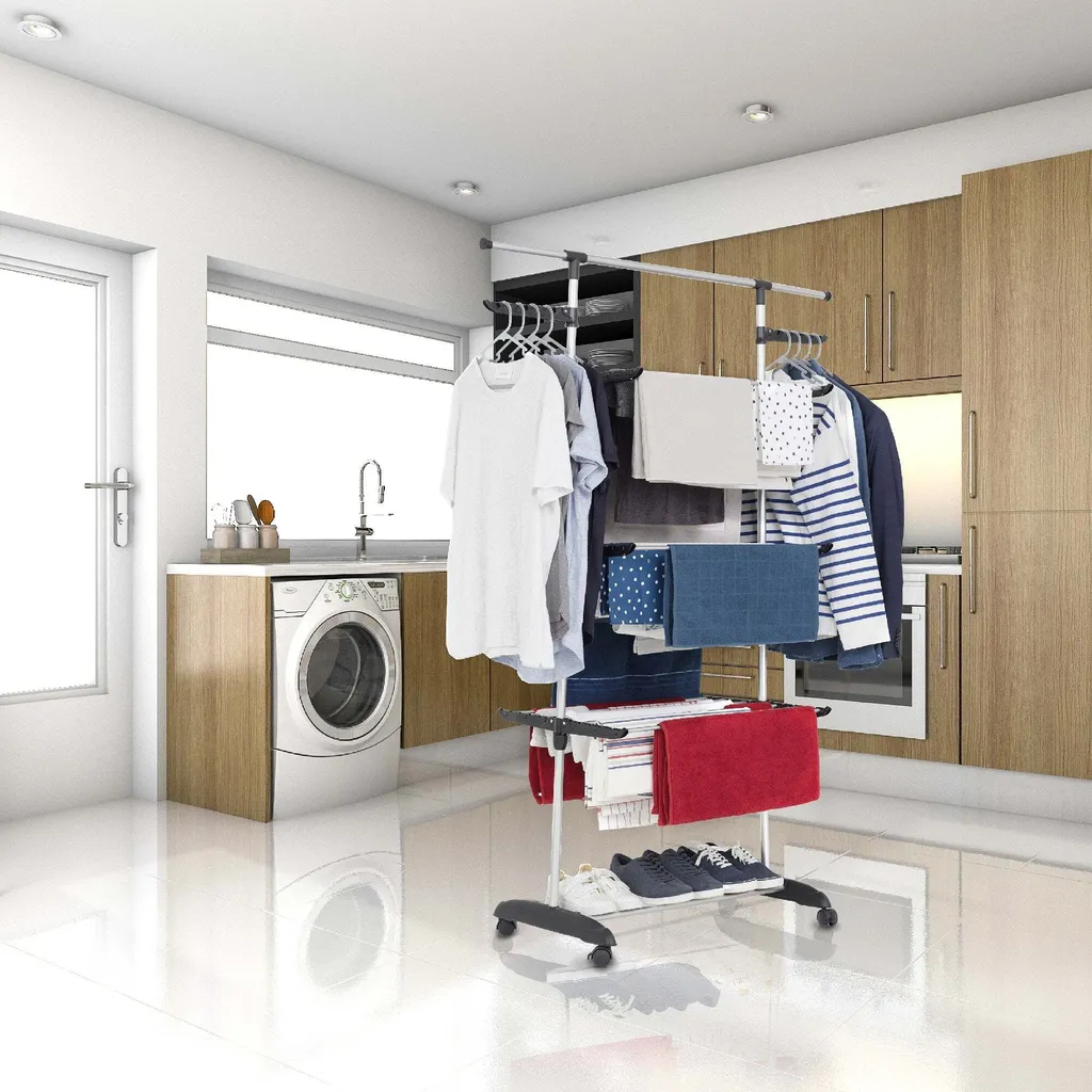 Séchoir à linge modulable Kitchen Move BAT-IH1 20m d'étendage robuste - 9