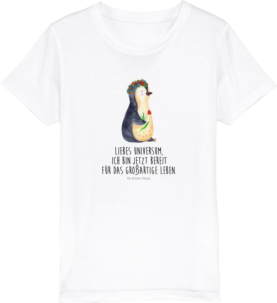 Mr. & Mrs. Panda Kleinkinder T-Shirt Pinguin Blumen 7-8 Produktbild 