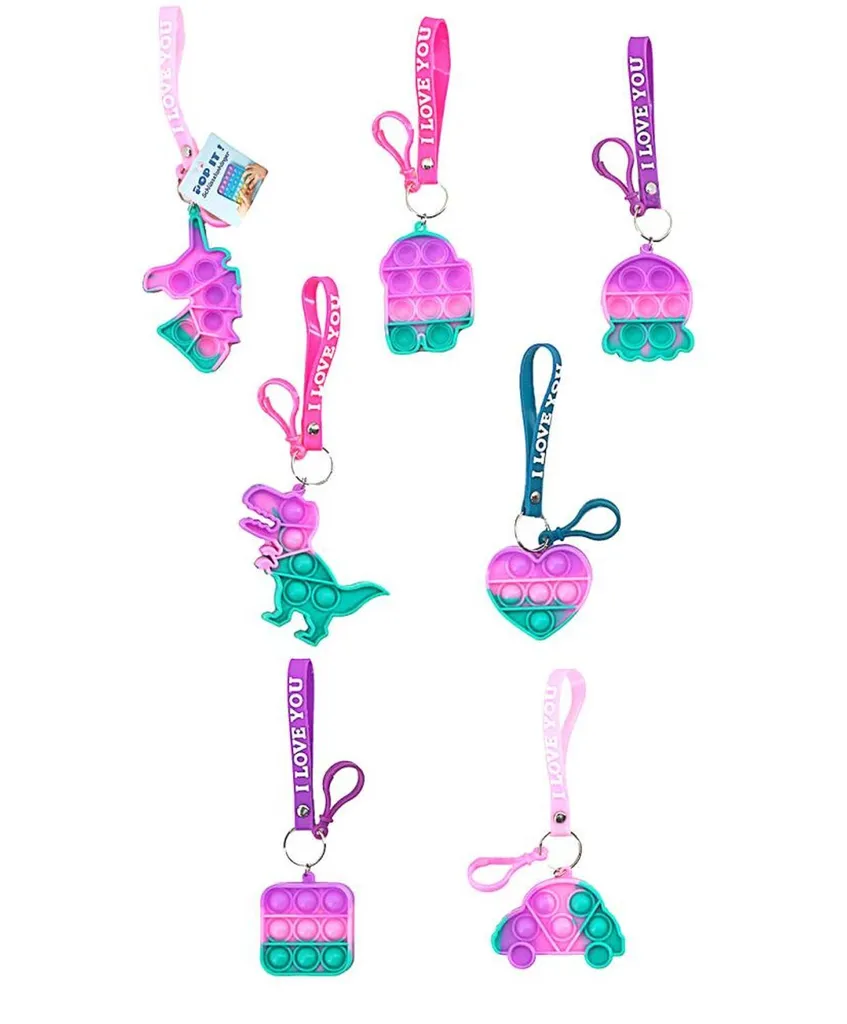 Lot de 24 Porte-clés Anneaux avec Ruban Crochet pour Clés de Voiture