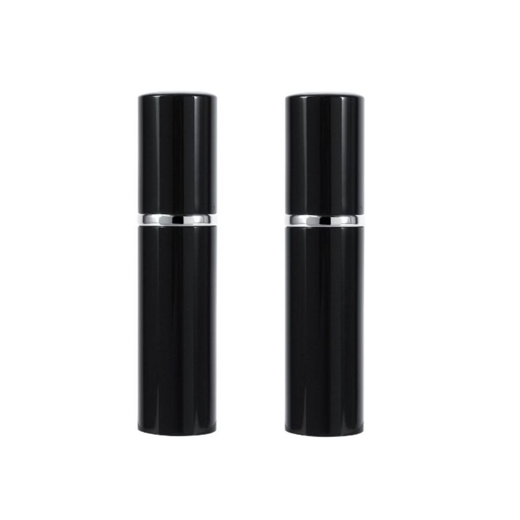 5 Ml Nachfüllbare Parfümflasche Für Reisen – Auslaufsicher, Aluminium, Feiner Nebel, Schwarz