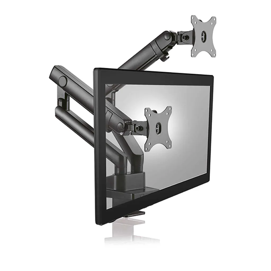 IcyBox Support Écran Double Orientable et Inclinable pour Moniteur 32" - 7