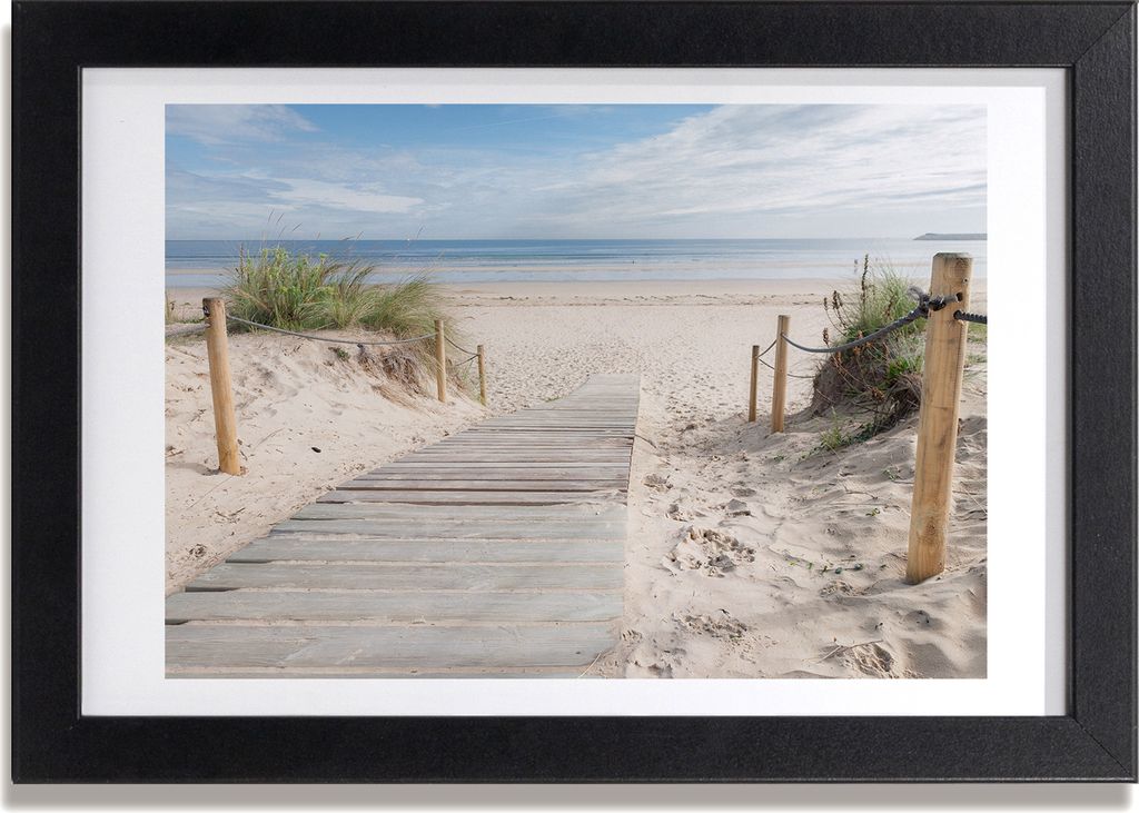 Bild 30x20 MDF-Rahmen, Wandkunst Strand