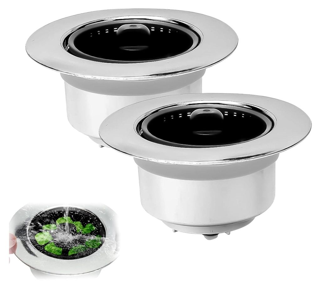 3-in-1 Abflusssieb, 2 Stück Abflussstopfen für Küchenspülen, Bounce-Kern Abflusssieb, Spülbeckenstöpsel, Universelle Abflussstopfen für Küc...