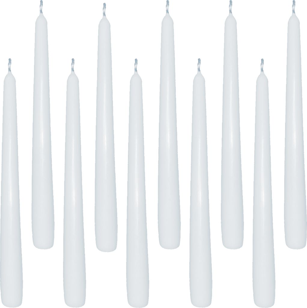 10 Spitzkerzen weiß 23,5 x 245 mm Produktbild 