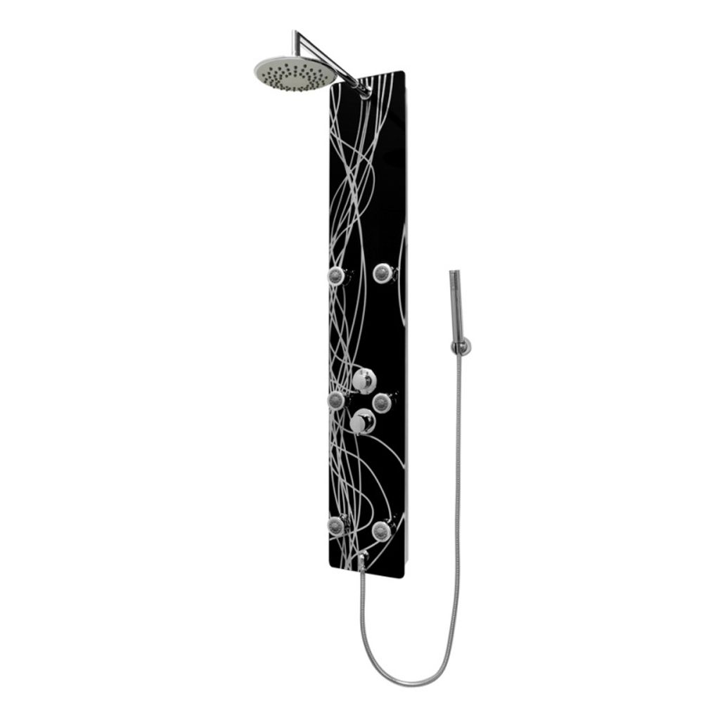 Kerra Cleo glas Duschpaneel mit Hydromassage Produktbild 