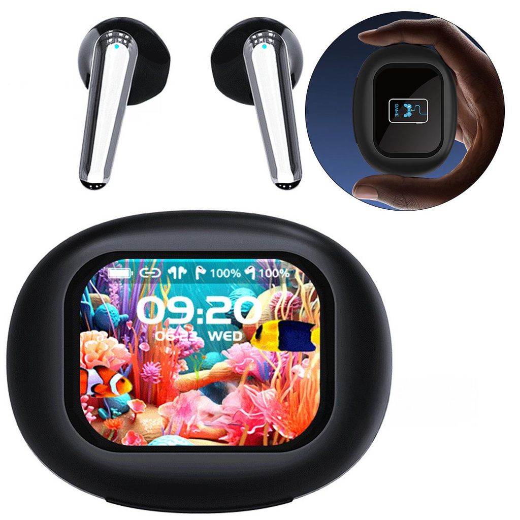 Bluetooth Kopfhörer, Bluetooth Headset,Kabellose In Ear Kopfhörer,mit LED Display Ladecase,AI-Echtzeitübersetzung,bis zu 30 Stunden kombinierte ...