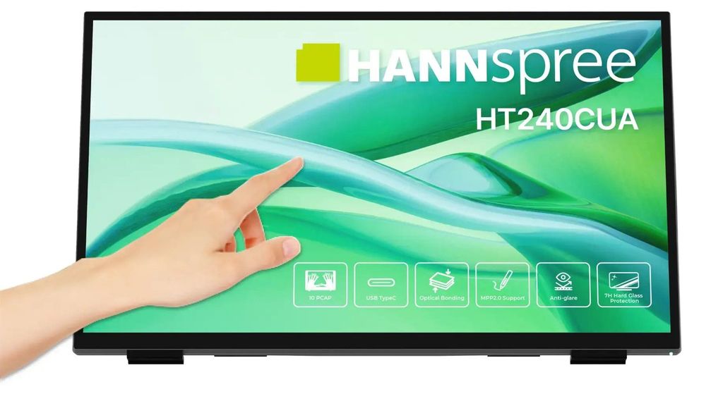 Hannspree 60.4cm (23,8′′) HT240CUA 16:9 M-TOUCH HDMI+DP+USBC - Flachbildschirm (TFT/LCD) - 23,8′′