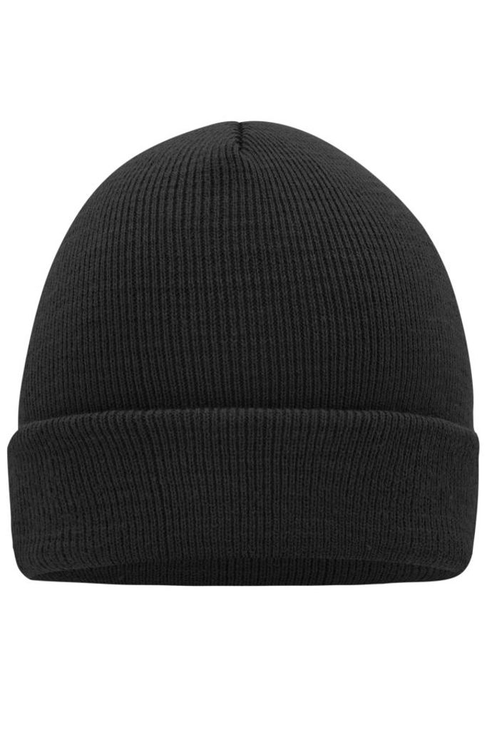 Myrtle Beach MB7500 | Knitted Cap / Doppelt gestrickt - Farbe: Black - Größe: One Size