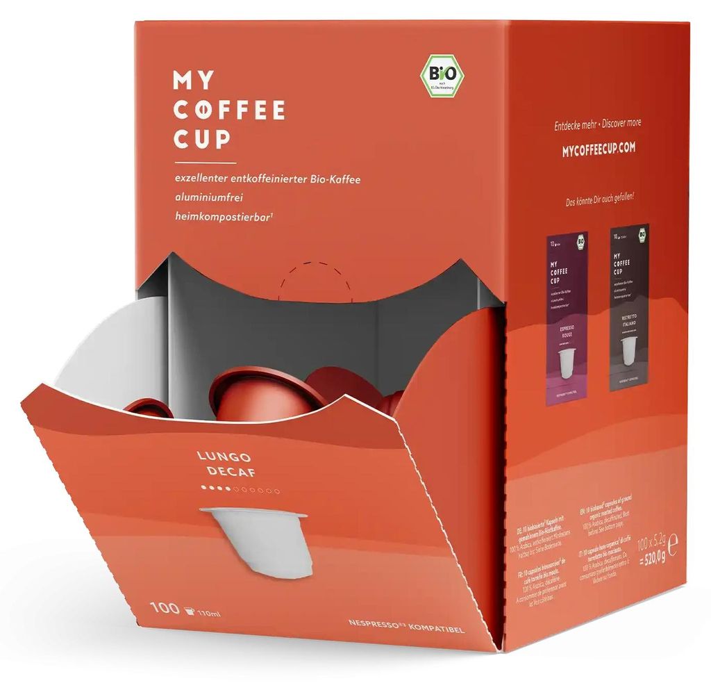 My Coffee Cup Decaf, Kávová kapsula, Káva bez kofeínu, Obrázok produktu 