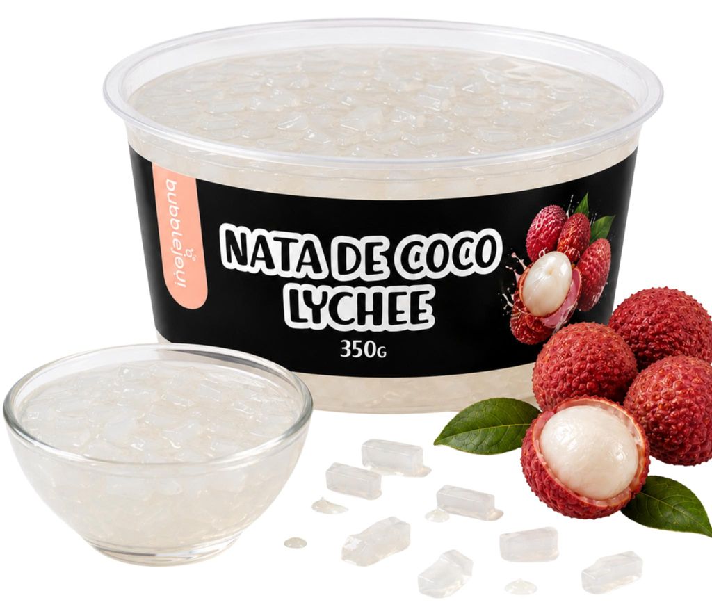 BubbleJoy Nata de Coco Liczi 350 g Galaretki Kokosowe do Zdjęcie produktu 