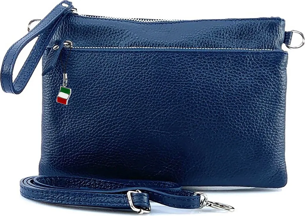 Sac à bandoulière Florence en cuir bleu - Finition artisanale OTF816B