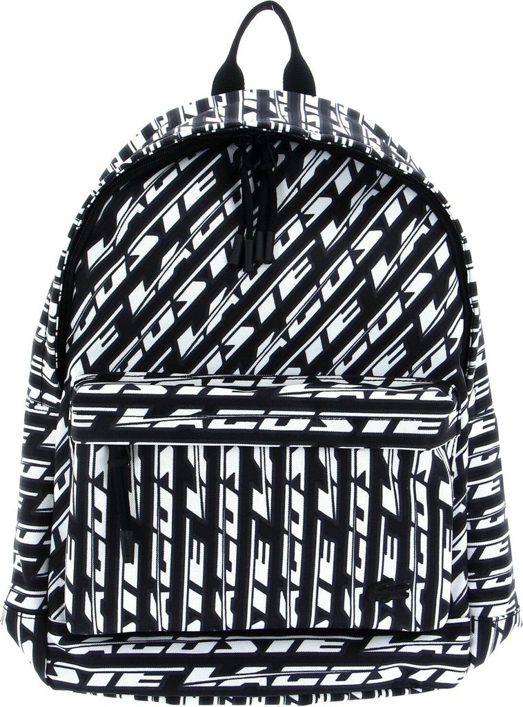 LACOSTE Freizeitrucksack Rucksack mit Laptopfach Backpack Mono Noir Blanc dunkelblau