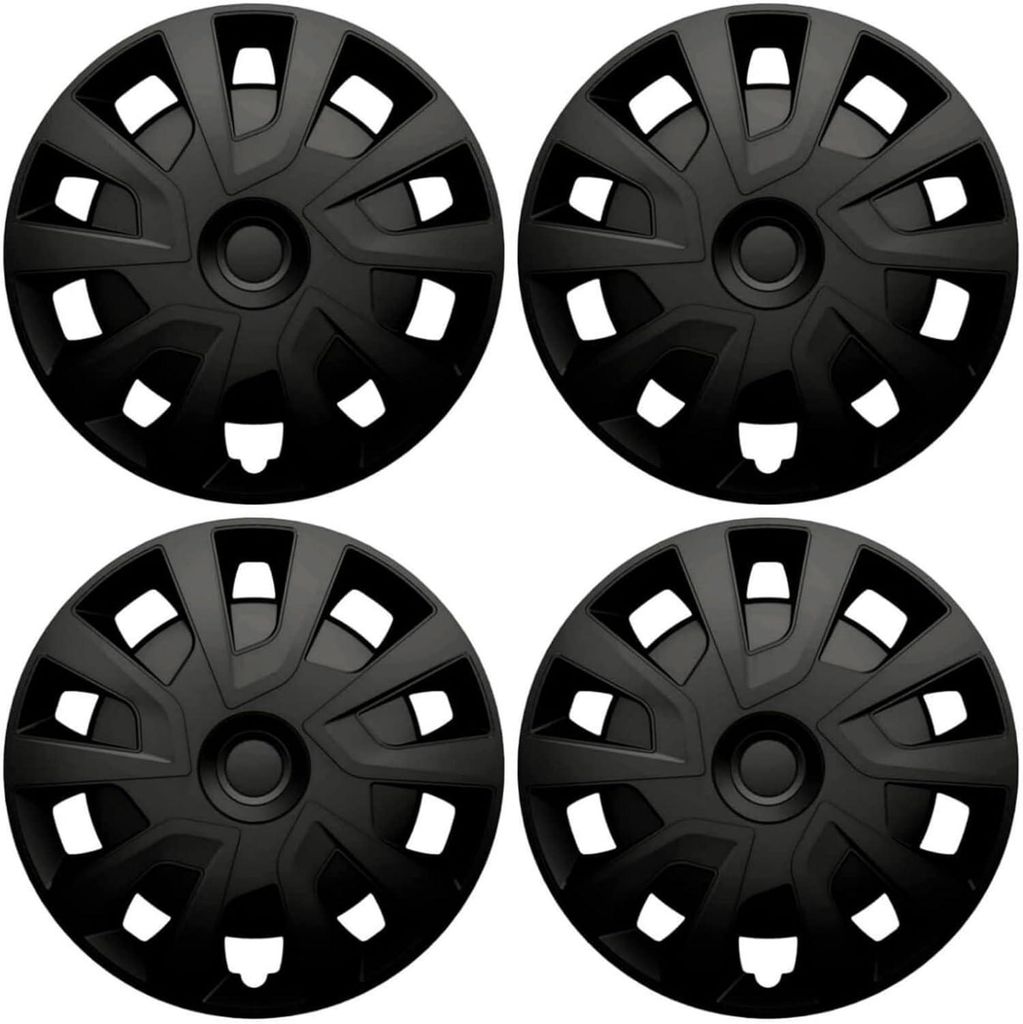 Radzierblenden 16 Zoll gewölbt Schwarz Matt Radblenden Radkappen 4 Stück passend Citroen Jumpy Peugeot Expert Fiat Scudo Wohnmobil Transporter