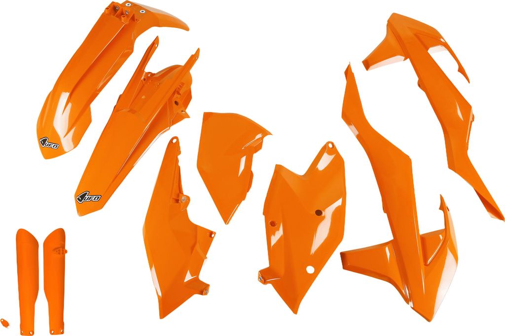 Verkleidungskit UFO PLAST 9-teilig Verkleidungssatz Kunststoff mit Gabelschutz, Farbe:orange OEM