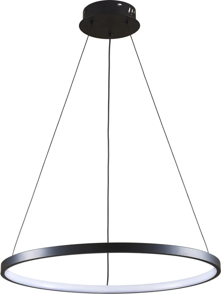 Suspension LED 20W noire anneau LEA Polux : fini l'éclairage sombre !