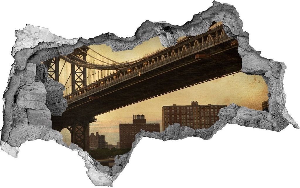 Selbstklebender Loch-3D-Aufkleber 95x73 cm Manhattan New York City