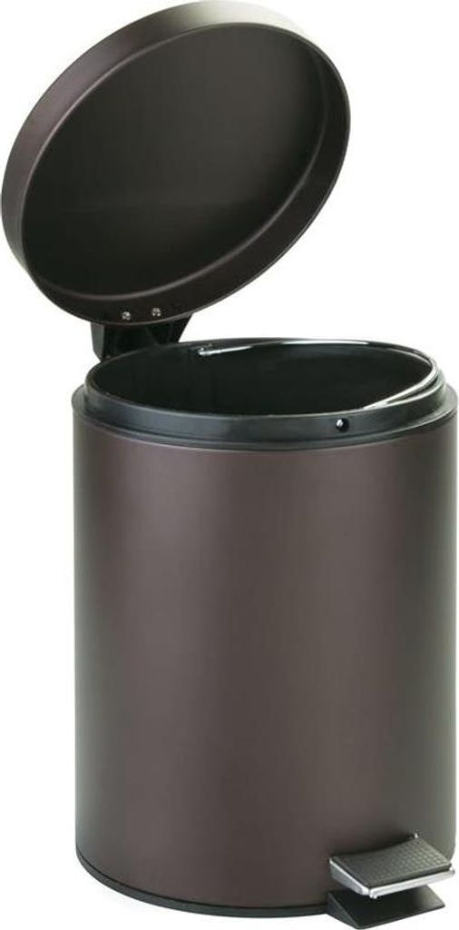 mDesign Tretmülleimer Abfalleimer Mülleimer Deckel Inneneimer 5L Metall Bronze