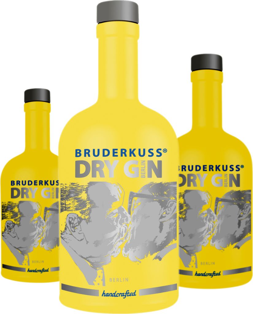 3 x Bruderkuss Gin Rare Collectors Edition "Pantone Gelb 2021"