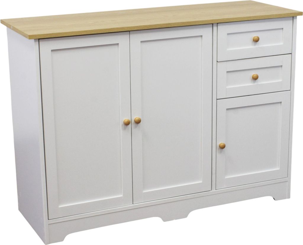 Milani Home - comodino armadietto 3 ante e 2 cassetti 110 x Immagine del prodotto 