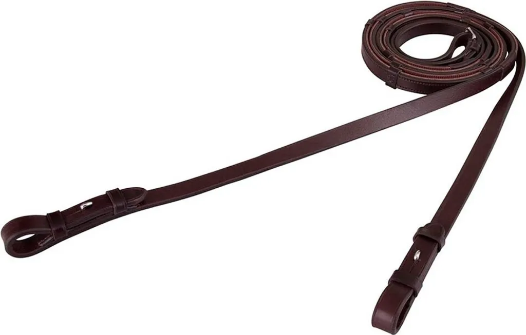 Rênes BR Grip with Stops 16 mm Golden Full pour Filet Équitation