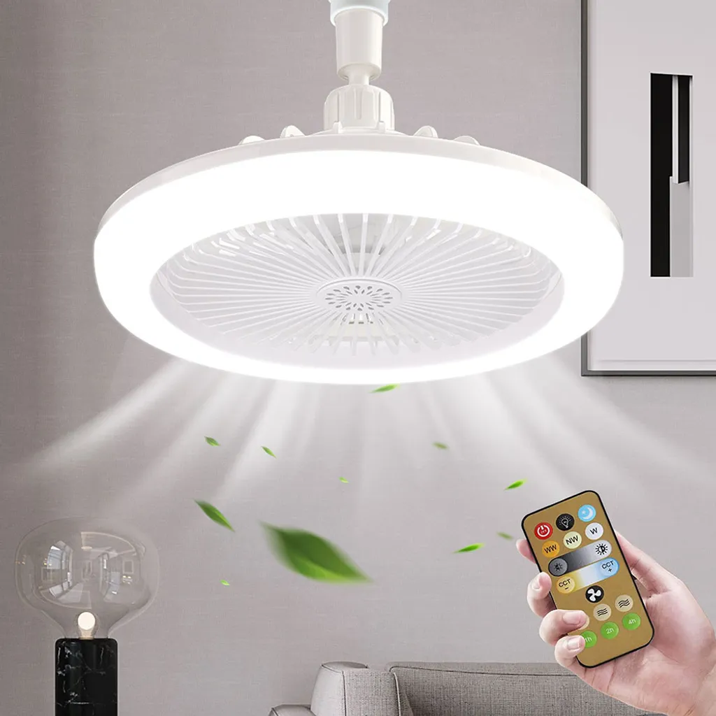 Offerta Ventilatore LED Soffitto E27 3 Velocità Bianco Telecomando - 3