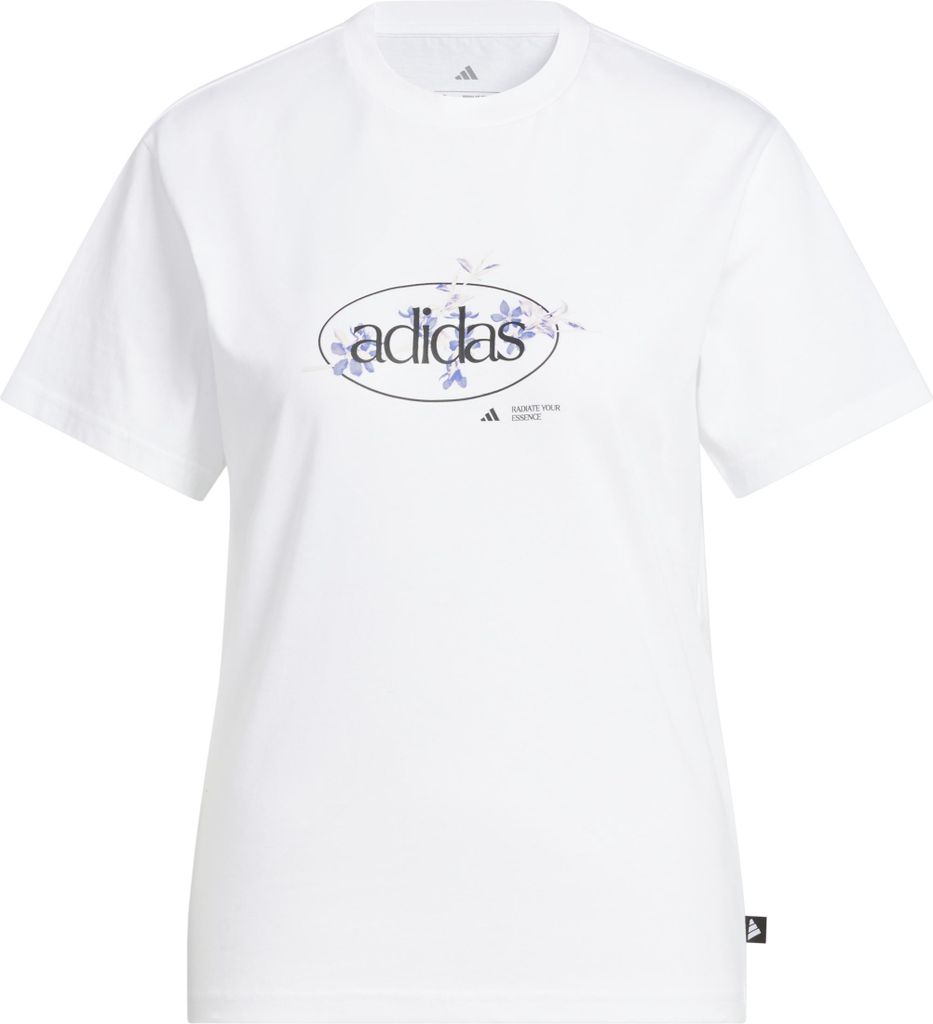 ADIDAS W Elem Flrl Tee WHITE WHITE M