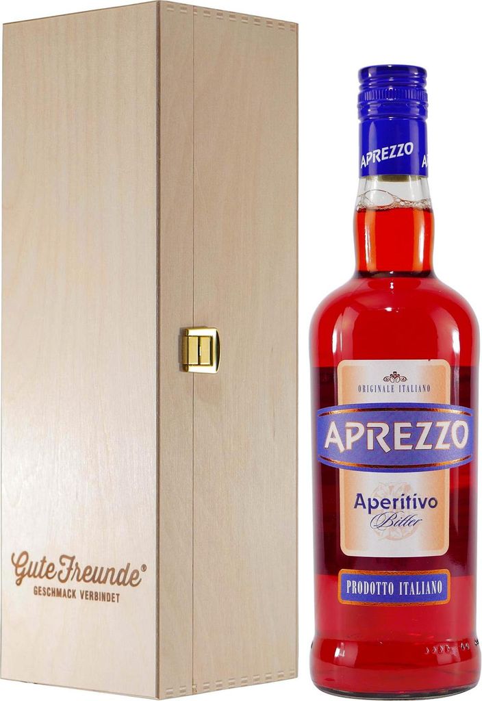 Aprezzo Aperitivo Bitter mit Geschenk-Holzkiste