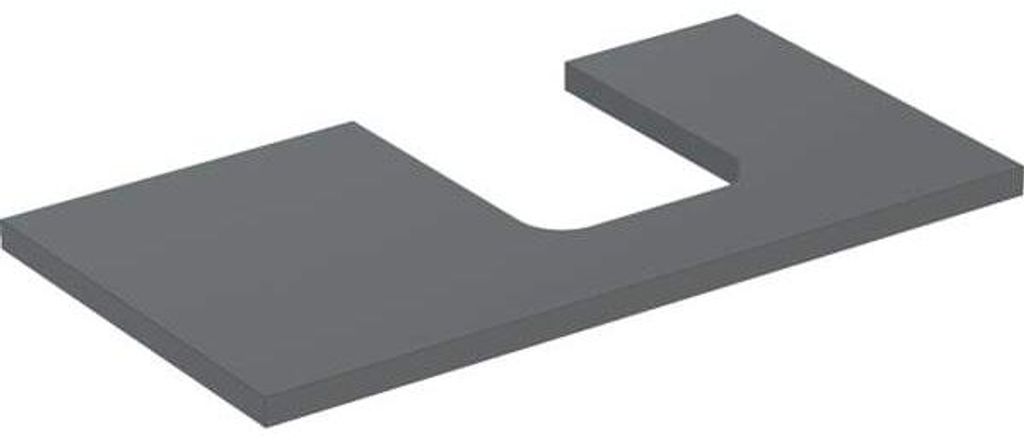 Geberit ONE Waschtischplatte, Ausschnitt rechts, für Aufsatzwaschtisch Schalenform, 90x3x47cm, 505.313.00.3