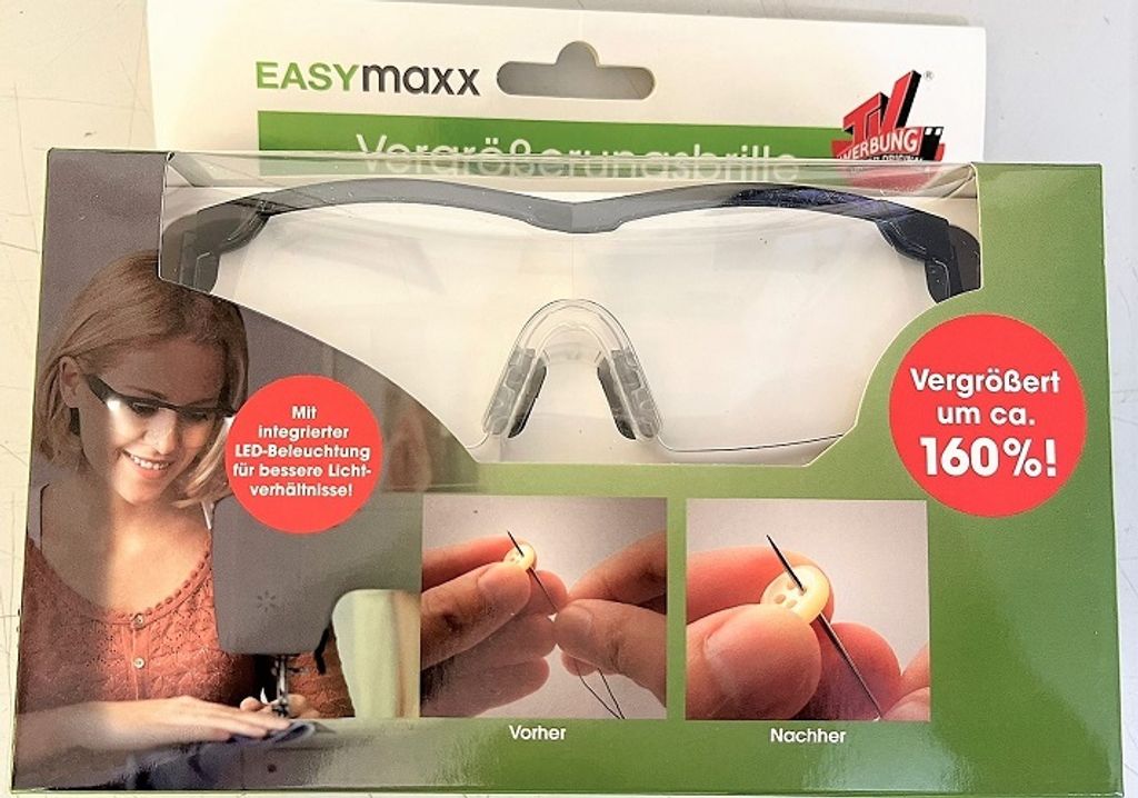 EASYmaxx Vergrößerungsbrille LED - Vergrößert um ca. 160 % Produktbild 