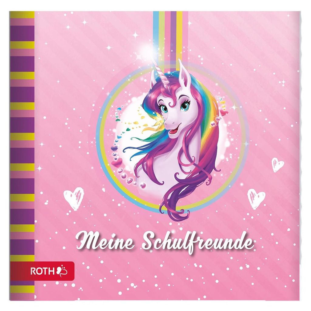 ROTH Freundebuch "Einhornportrait", 165 x 165 mm, 64 Seiten Produktbild 
