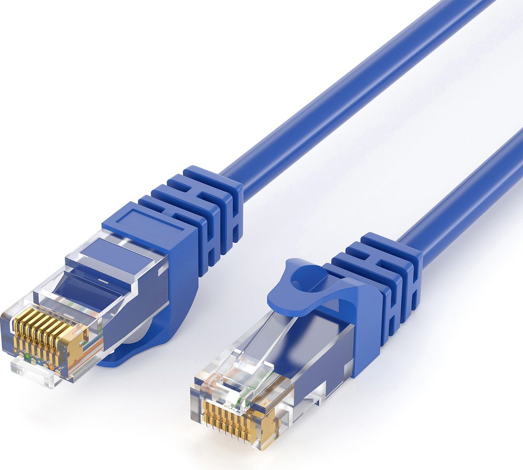 CAT 6 Patchkabel RJ45 Rohkabel LAN Kabel Ethernet Netzwerkkabel - Blau 1,5m