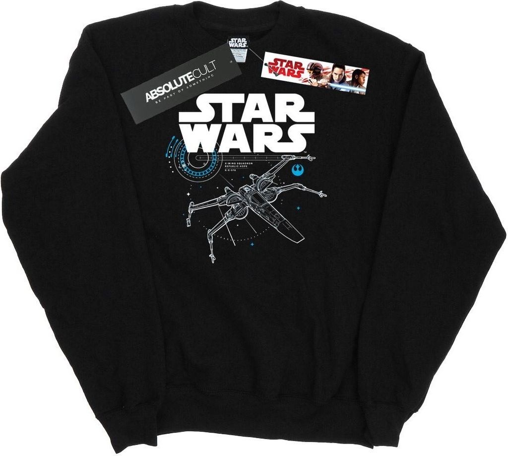 Star Wars - "The Last Jedi X-Wing" Sweatshirt für Herren BI46174 (S) (Schwarz)